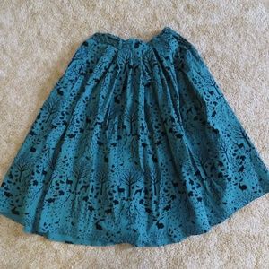 Hell Bunny Full Skirt Velvet Woodland Novelty-S